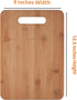 Bamboo Cutting Board, Wooden Kitchen Chopping Board for Food Prep, 12.5" x 9" for Carving Meat and Vegetables