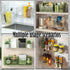 2 Packs Lae Nuvole Cabinet Door Organizer Wall Mounted Shower Basket, Shower Caddy Stackable Plastic Adhesive Organizer
