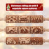 17" Premium Wood Rolling Pin with Nativity Embossed Designs, 3mm Deep Springerle Cookie Molds for Baking Gifts