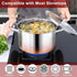 LIANYU 6 QT Stainless Steel Stock Pot, Tri-ply Base Cooking Pot with Glass Lid, Heavy Duty Non-toxic Cookware
