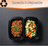 Mr Miracle 50 Pack Meal Prep Containers with Lids, 32 Oz Leakproof Take Out Containers, Microwave & Freezer Safe for