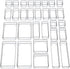 SMARTAKE 30-Piece Drawer Organizer with Non-Slip Silicone Pads for Makeup, Jewelry, Utensils (Clear)