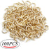 Aylifu Mini Ceiling Screw Hooks, 100 Pieces 1/2 Inch Gold Cup Hooks for Hanging Plants, Mugs, Arts, Decorations