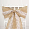 Efavormart 5"x108" | Natural Burlap with Lace Chair Sashes Covers, Hessian Fabric