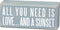 Primitives by Kathy 19111 Beach-Inspired Blue Box Sign, 6 by 2.5-Inch