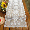 White Handmade Crochet Cotton Table Runner Lace Doilies Doily Rectangle Dresser Scarves,16