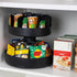 Mind Reader 2-Tier Snack Carousel, Countertop Organizer, Snack Tray, 14.25"L x 14.25"W x 14"H, Black