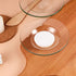 Patelai Replacement Oil Warmer Dish, Round Glass Dish Wax Melt Candle Warmer Bowl Plate Lid Tray for Aroma Therapy Lamp