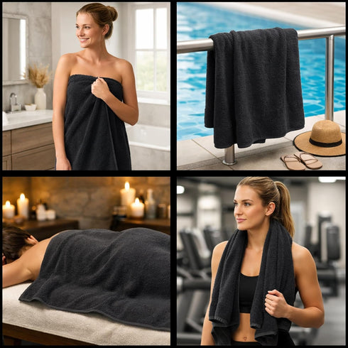 Pack 8 Set, 2 2 4 100% RIVERSIDE of Towels Large Bath, Hand, Face Washcloths, Cotton Hotel Quality, Super Soft, Quick