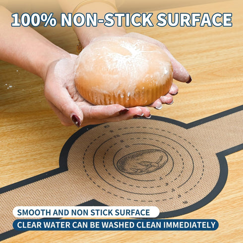 2 Pcs Silicone Bread Sling for Dutch Oven, Non-Stick & Heat Resistant Baking Mat for Sourdough