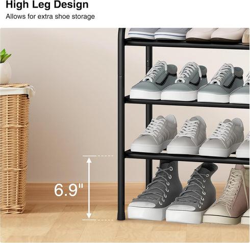3-Tier Closet, 16 STO STO Expandable Shoe Rack, Metal Small Shoe Rack for Up to Pairs Adjustable Shoes Racks Storage
