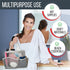 Masirs Mesh Shower Caddy Bag, Large Collapsible Organizer for Travel, Gym & Dorm, 9 Pocket (Grey)