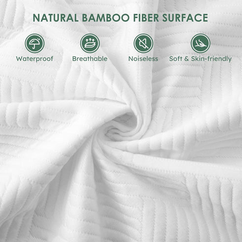 Cozymaker Full Size 100% Waterproof Mattress Protector, Soft Breathable Cooling Mattress Pad Cover with Fitted 8"-21"