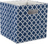 DII Hard Sided Collapsible Fabric Storage Container, 13x13x13, for Nursery, Offices, & Home Organization, Nautical Blue
