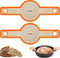 Sourdough Silicone Bread Sling, Non-Stick & Easy Clean Baking Mat for Dutch Oven, Reusable with Long Handles (2 Orange)