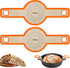 Sourdough Silicone Bread Sling, Non-Stick & Easy Clean Baking Mat for Dutch Oven, Reusable with Long Handles (2 Orange)