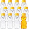 Thenshop 48 Pcs 8 oz Plastic Bear Honey Bottle Jars Empty Honey