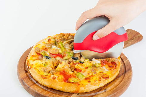 Pizza Cutter with Unique Wheel Design, Super Sharp Stainless Steel Blade, Easy Cleaning, by Jokari Gourmet