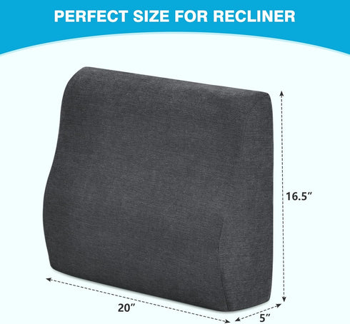 TANYOO Back Support Pillow for Recliner Dual Layer Lumbar Support Pillow with Gel Memory Foam Ergonomic Orthopedic