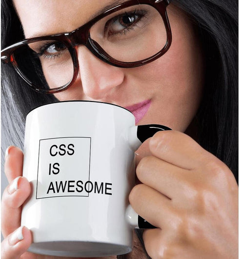 3dRose mug_221166_4 CSS IS AWESOME, Two Tone Black Mug, 11oz
