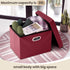 17x13x13in COSYLAND Storage Ottoman Foot Rest - Leather Ottoman Rectangle Foot Stool Folding for Room Dorm Small