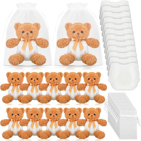 Seenelling 12 Sets Bear Blindfolded Diaper Changing Coed Baby Shower Games Kit Baby