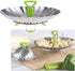 Kare & Kind Adjustable Steamer Basket, Extendable Stainless Steel Steamer with Center Handle, 5.1" to 9"