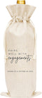 Wedding Gift Wine Bags - Burlap Wine Bottle Cover Bag for Engagement, Bridal Shower, and Bachelorette Party Favor