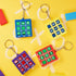 Hicarer Tic Tac Toe Keychain for Kids - Party Favors for Mini Backpack Clip, 8 Pcs (Red, Blue, Yellow, Purple)