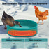 125OZ Frozen Heated Water Bowl for Chicken, Large Capacity Poultry Water Heater for Hens Turkey Goose Duck Pigeon