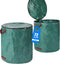 2 Pack 72 Gallons Reusable Garden Waste Bags with Lid Lawn and