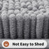 Yimobra Luxury Shaggy Toilet Bath Mat U-Shaped Contour Rugs for Bathroom, 24.4 X 20.4 Inches, Soft and Comfortable
