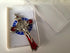 Hand Made St Benedict Cross Medal Crucifix, 3" Tall, Silver Plated with Red Enamel