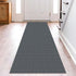 KOZYFLY Washable Runner Rug, 2x8 Ft for Hallways, Kitchen Runner with Rubber Backing, Grey Braided Cotton
