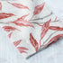 VOGOL Valances for Kitchen, Red Leaf Print Linen Textured Curtain Panel, Rod Pocket, 52x12, One Panel