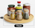 Lazy Susan Organizer - 9 Inch Non-Skid Bamboo Rotating Spice Rack for Kitchen Countertop Organizer