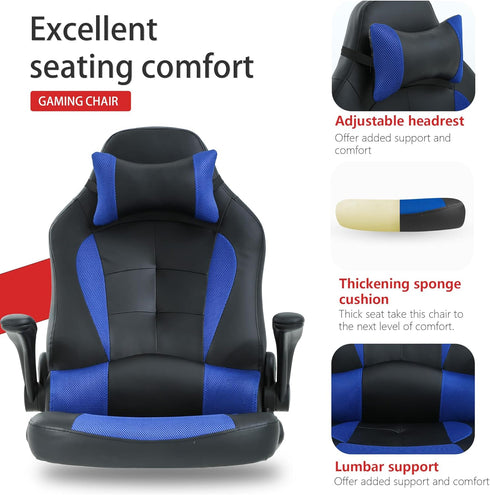 PayLessHere Gaming Chair Desk Chair Gamer Chair Ergonomic Office Chair with Lumbar Support Padded Up Arms Adjustable