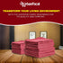 50 Pack 14 14 Shop Towels Polycotton Cleaning Cloth - Red Reusable Kitchen Towels Cleaning Highly Absorbent Lint-Free
