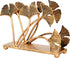 OwlGift Modern Ginkgo Leaves Design Napkin Holder, Metal Paper Napkin Storage for Kitchen, Bronze