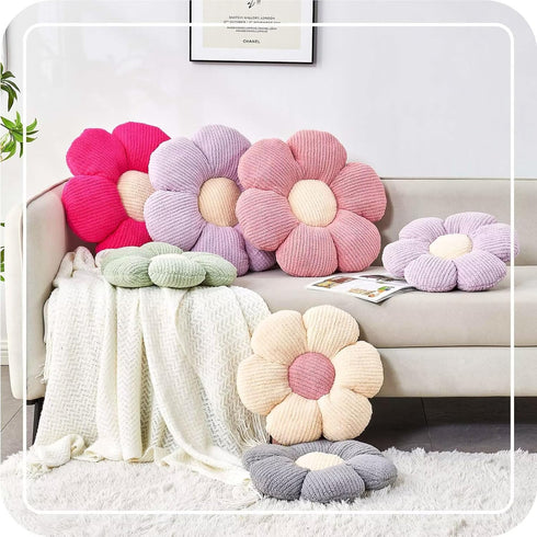 14.9" Kcvvcr Flower Throw Pillow, Soft White Shaped Floor Pillow for Home Decor, Cute Aesthetic Plush Decorative