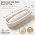 15 Inch Set 2 Baguette Proofing Basket of with Cotton Liners & Baguette Recipe eBook- Handcrafted Natural Rattan