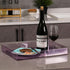 Handles,16" 12" Countertop Sooyee Violet Clear Acrylic Serving Tray with x Decorative Tray for Breakfast, Tea, Food