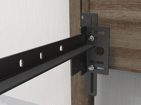 Bed Frame Footboard Extension Brackets Set - Attachment Kit for Twin, Full, Queen, or King Size Beds