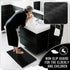 Yimobra Non Slip Washable Bathroom Rugs 32x20 Inch - Ultra Soft Chenille Bath Mat, Quick Dry, Black