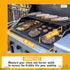 Cast Iron Reversible Grill/Griddle Set: Pre-Seasoned Non-Stick with Press, Scraper & Mitts for Indoor Outdoor Cooking