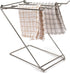 Stainless Steel Washcloth Holder - 4 Arms Folding Towel Drying Rack for Kitchen Countertop, Bathroom, Silver