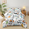 Boys Excavator Comforter Set Full,Cartoon Bedding Set,Construction Comforter Set for Teen,Dinosaur Truck