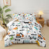 Boys Excavator Comforter Set Full,Cartoon Bedding Set,Construction Comforter Set for Teen,Dinosaur Truck