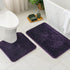 MIULEE U Shaped Toilet Rug for Bathroom - Soft Microfiber Contour Bath Rugs, Non-Slip Rubber Back, Dark Purple