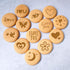 Konsait 20Pack Valentine's Day Cake Stencil Templates, Reusable Baking Painting Mold Tools for Decorating Dessert